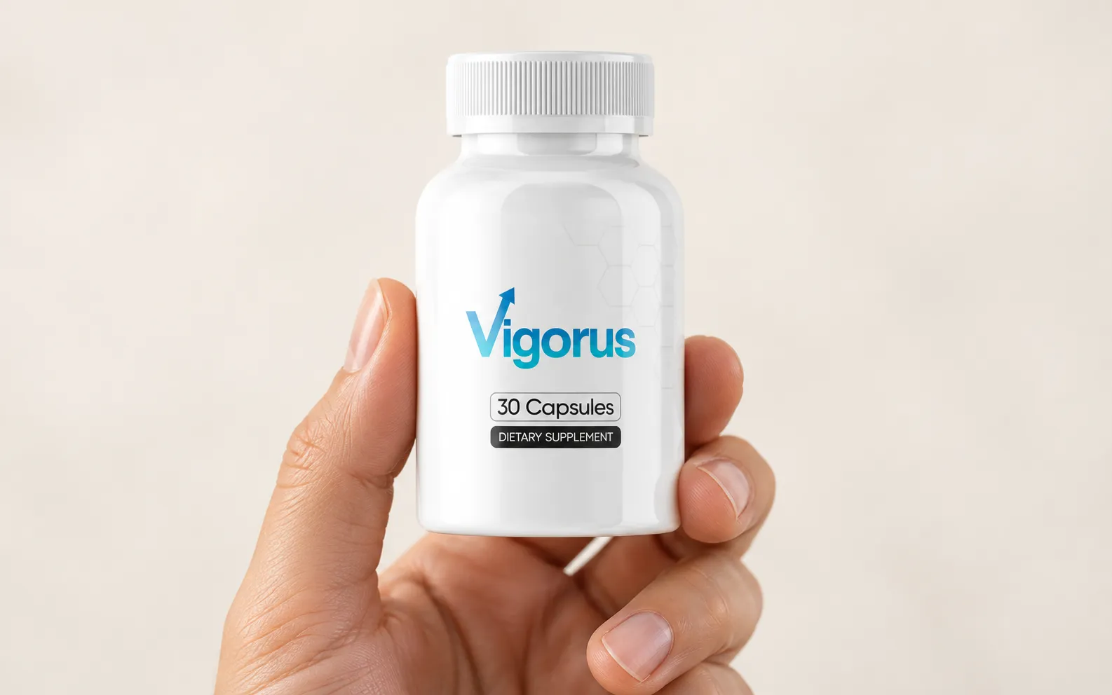 Vigorus — the package held in a hand