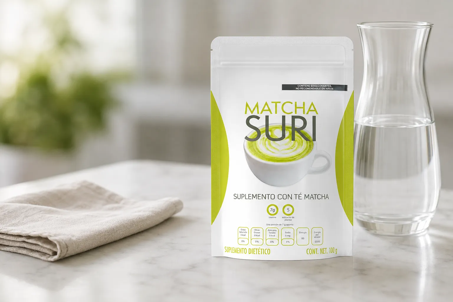 Matcha Suri — the package in everyday use