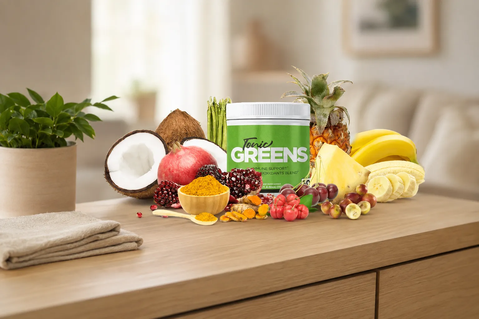 TonicGreens — the package in everyday use