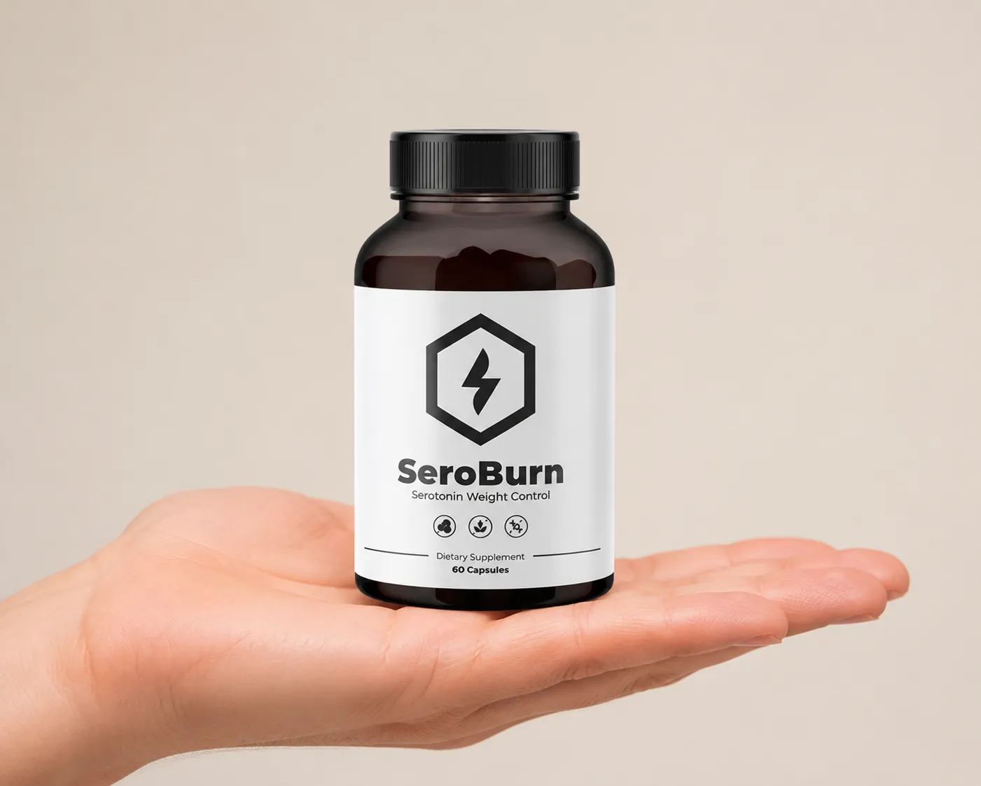 SeroBurn — the package held in a hand