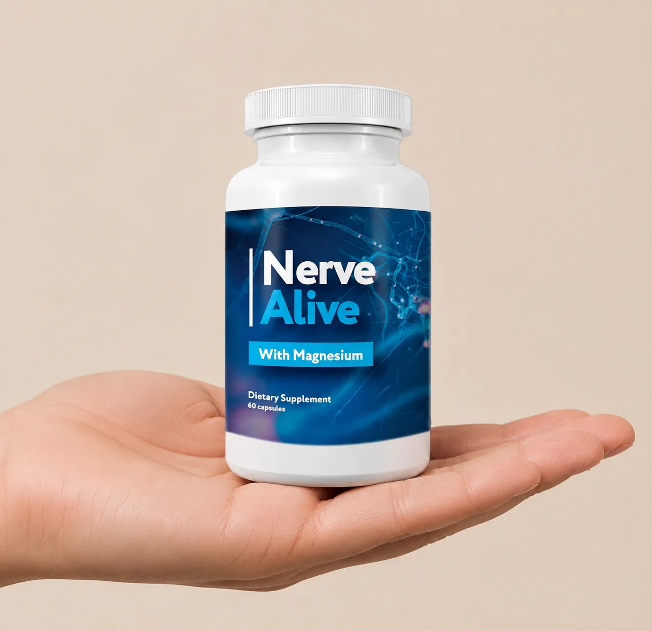 NerveAlive — the package held in a hand