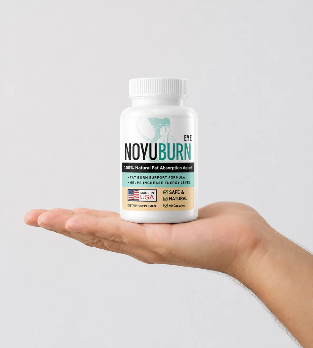 NovuBurn — the package held in a hand
