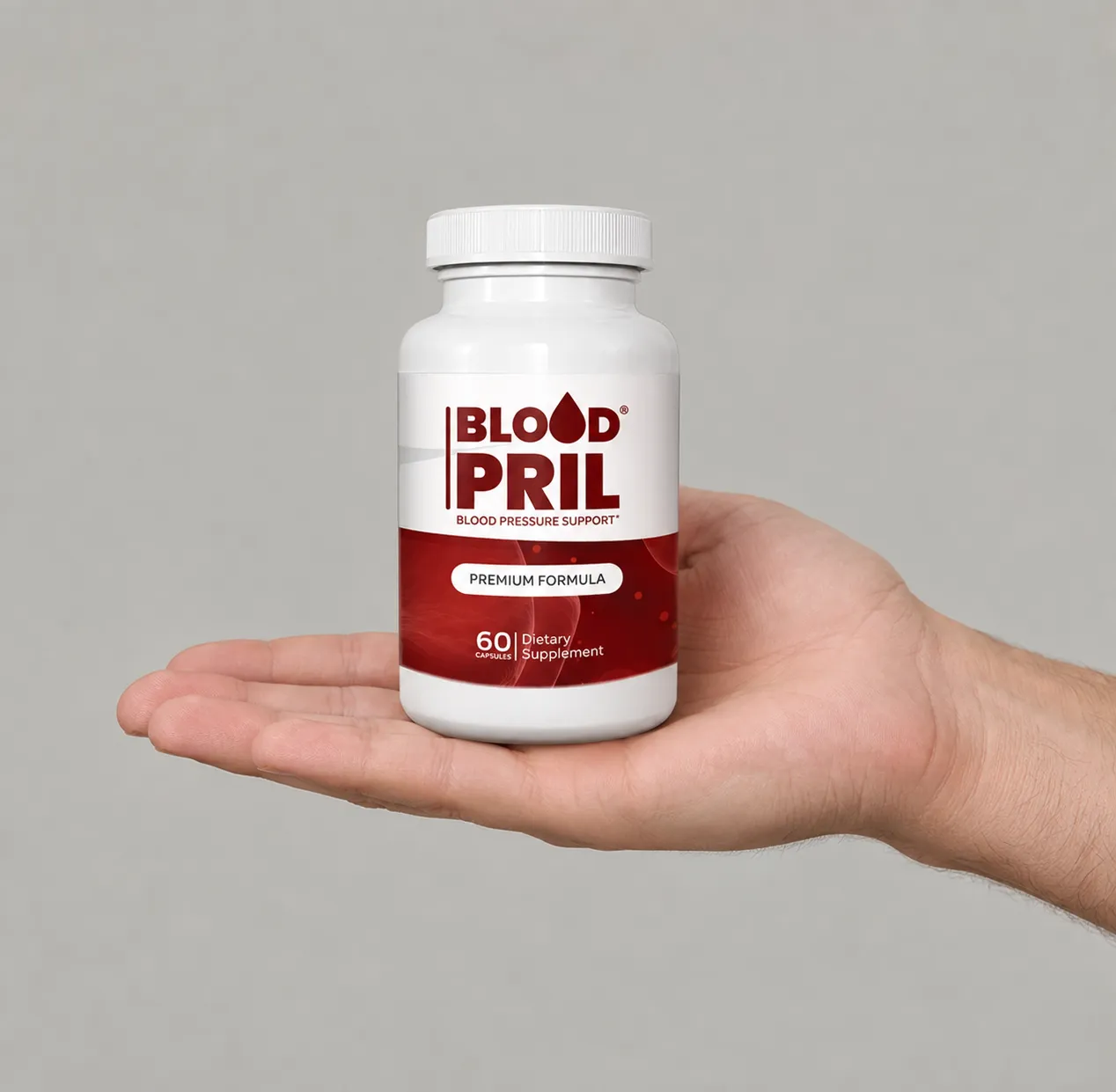 Bloodpril — the package held in a hand