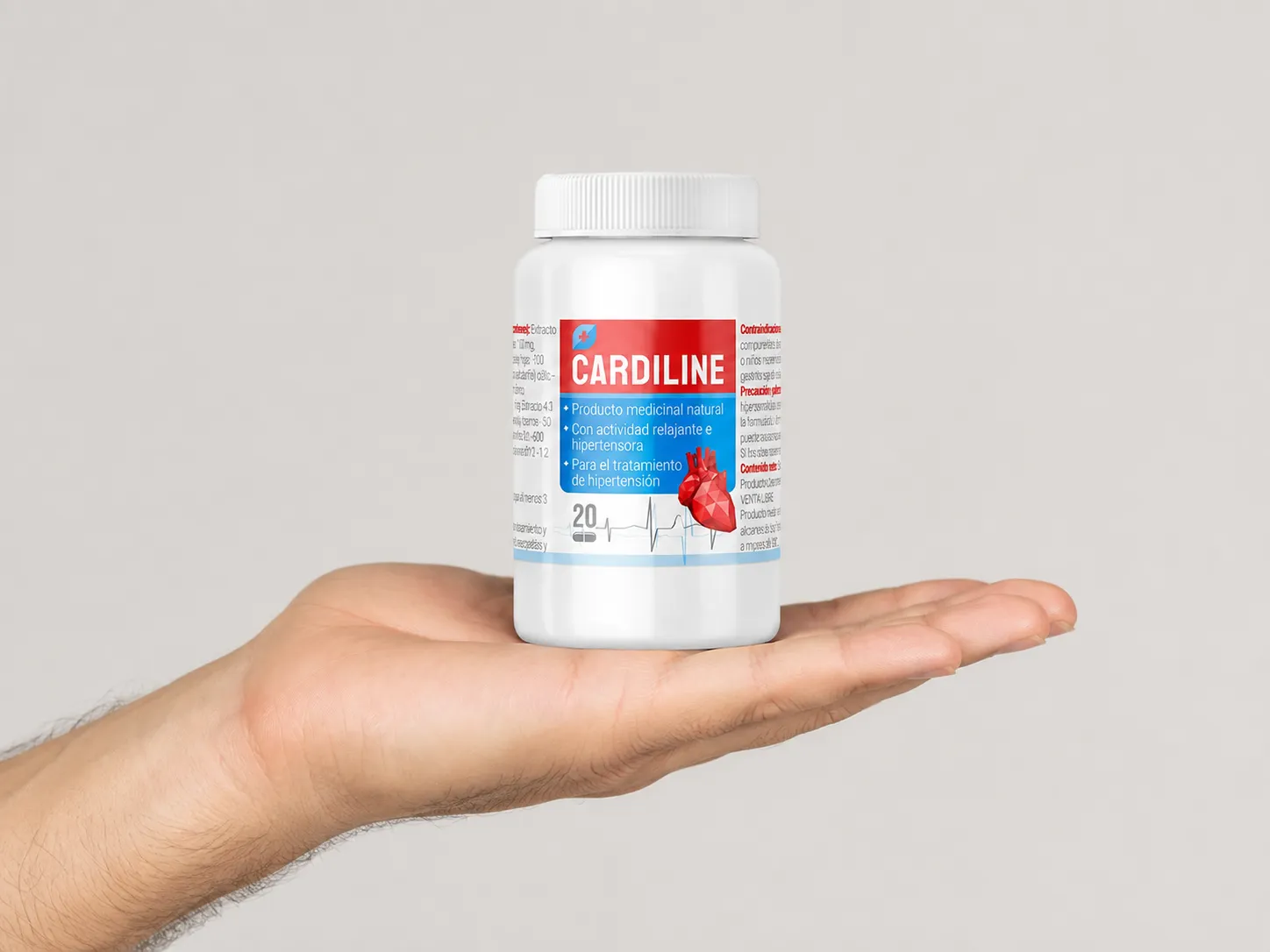 Cardiline USA — the package held in a hand